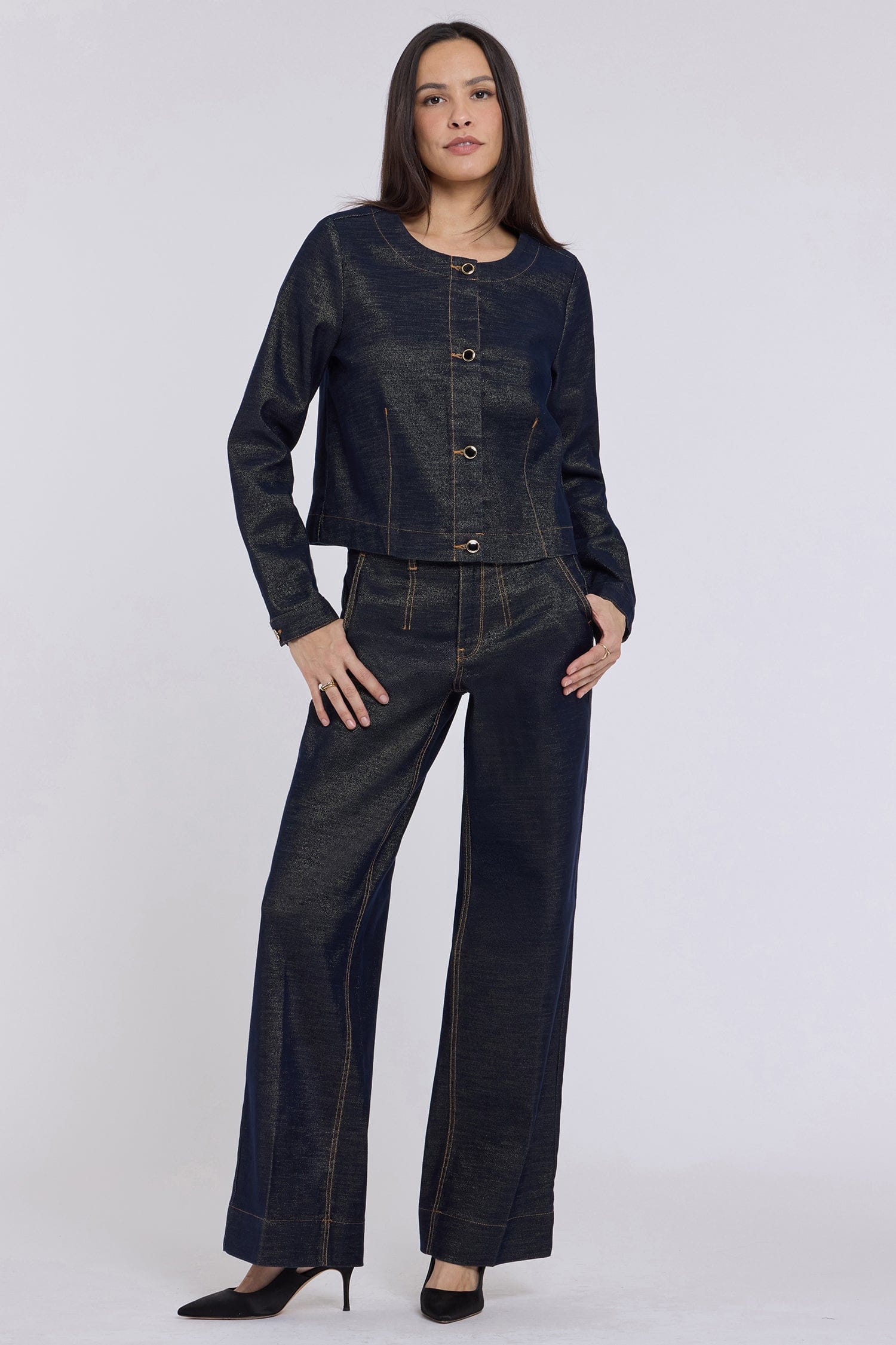 Cropped Denim Jacket thumbnail 4