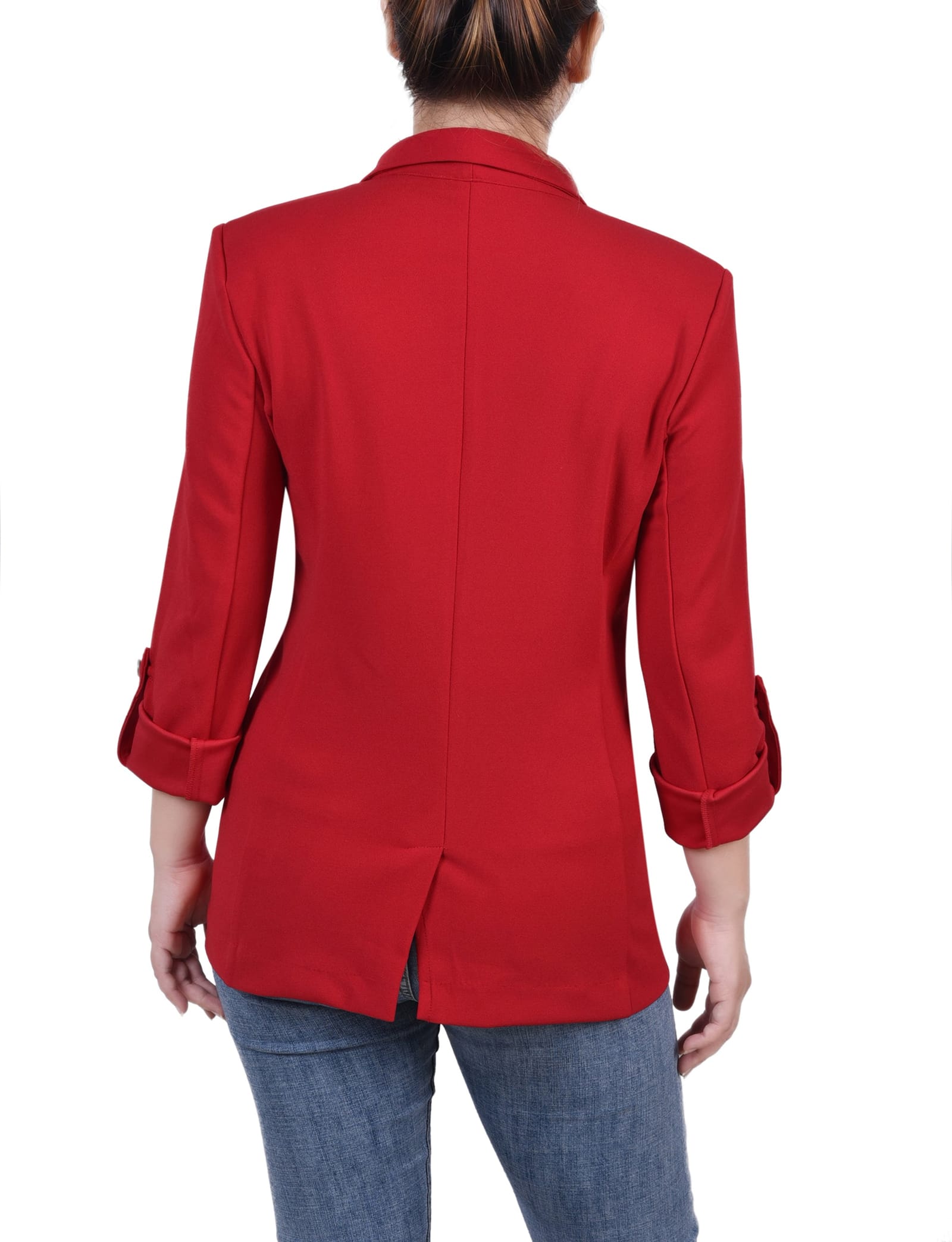 Petite Long Sleeve Double Breasted Crepe Jacket thumbnail 3