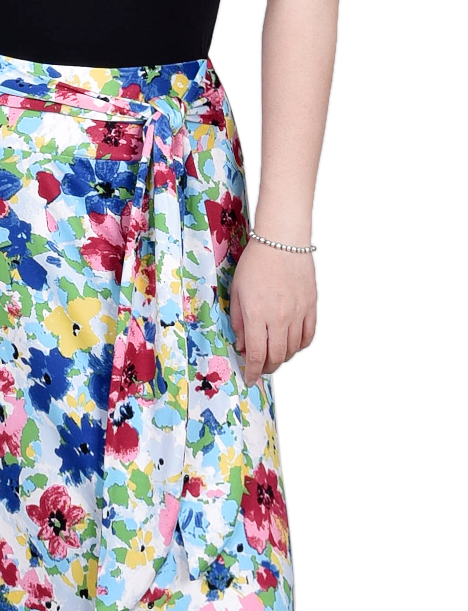 Maxi Skirt with Sash Waist Tie thumbnail 2