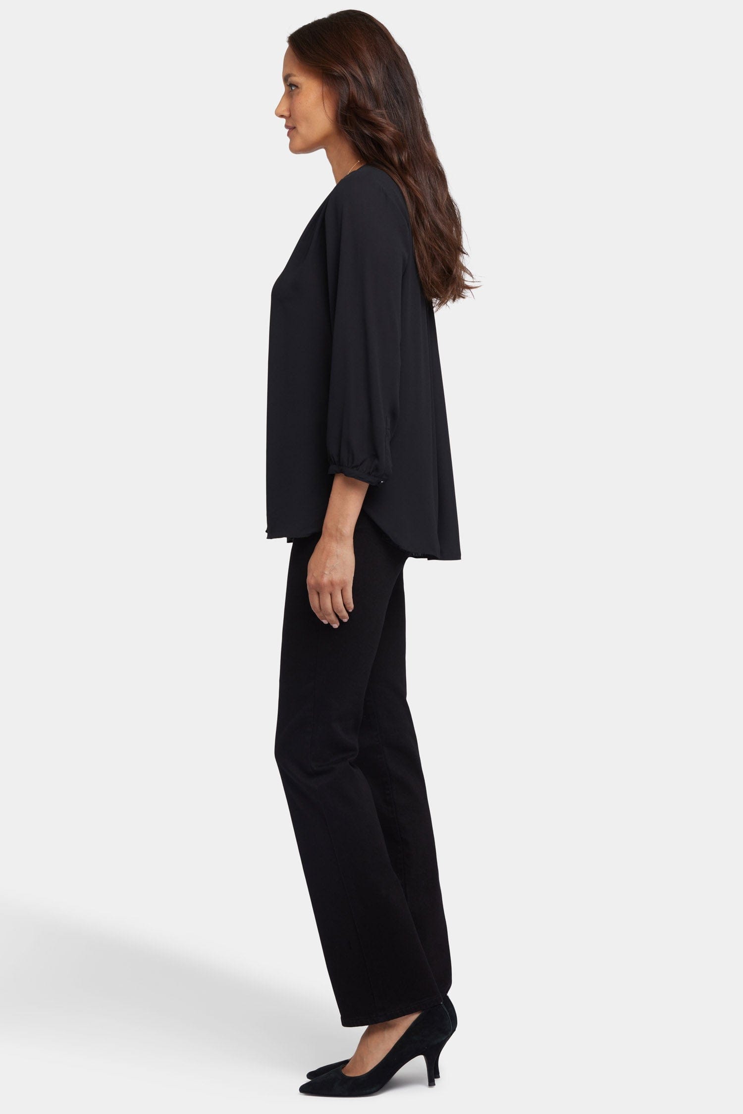 Pintuck Blouse in Petite thumbnail 3