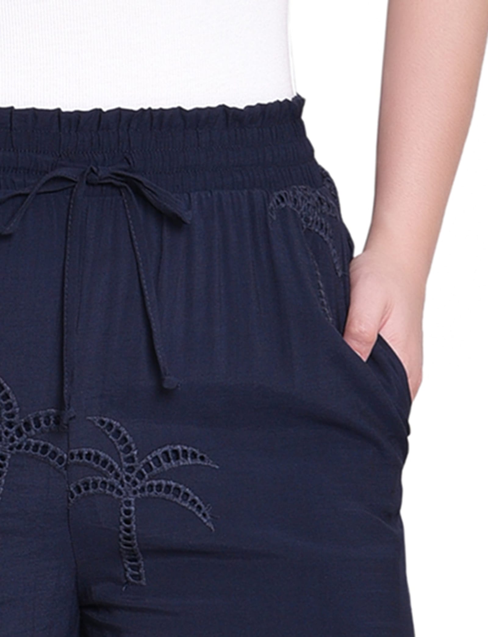 Petite Pull on Pants with Embroidery thumbnail 4