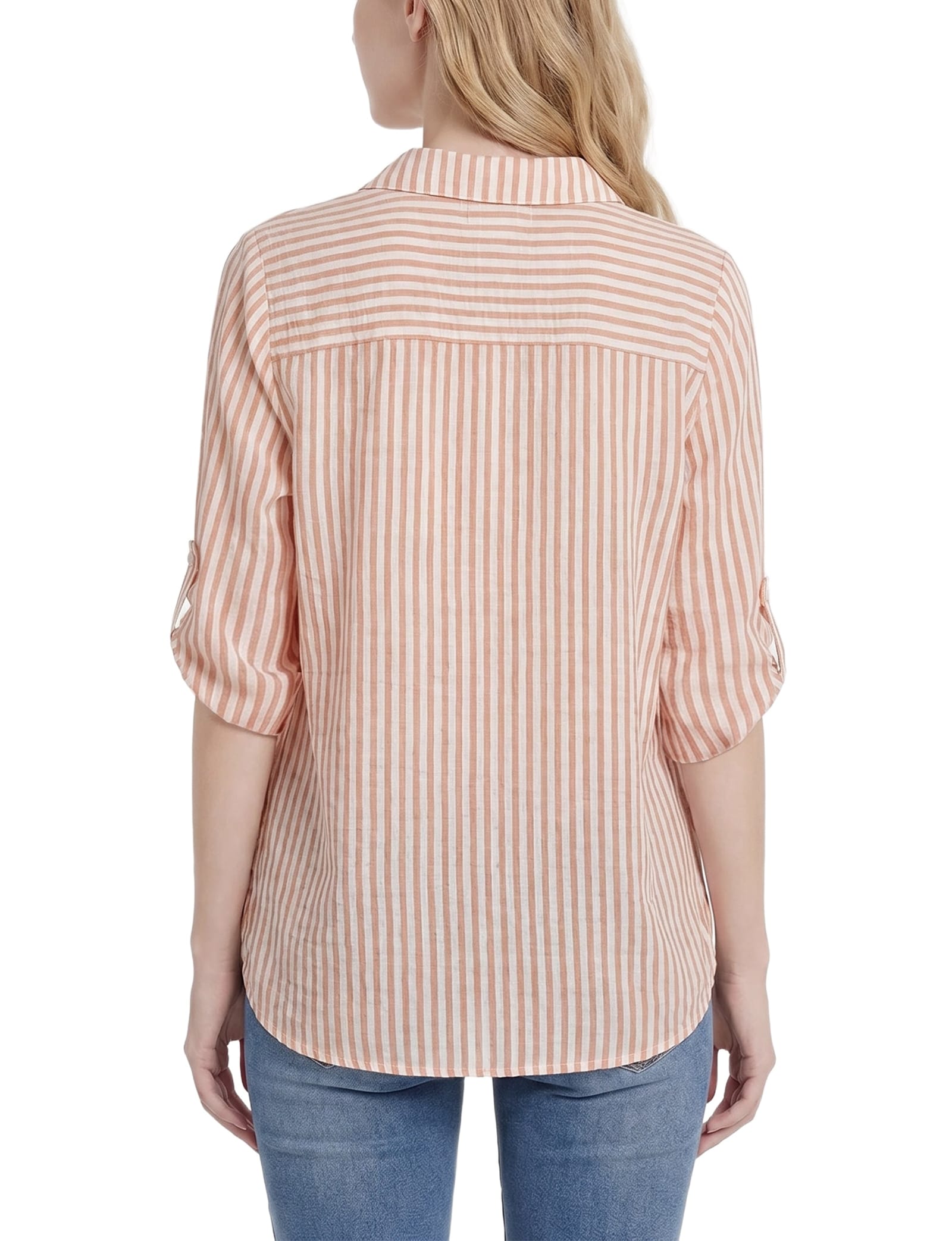 3/4 Sleeve Roll Tab Blouse thumbnail 4
