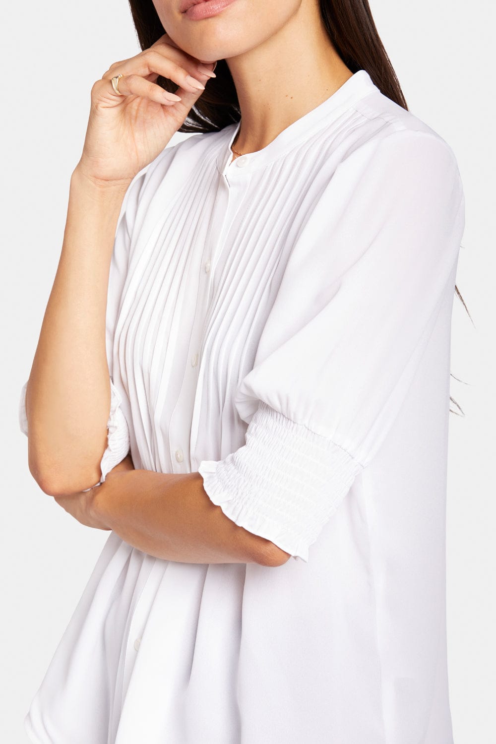 Pleated Short Sleeved Blouse thumbnail 2