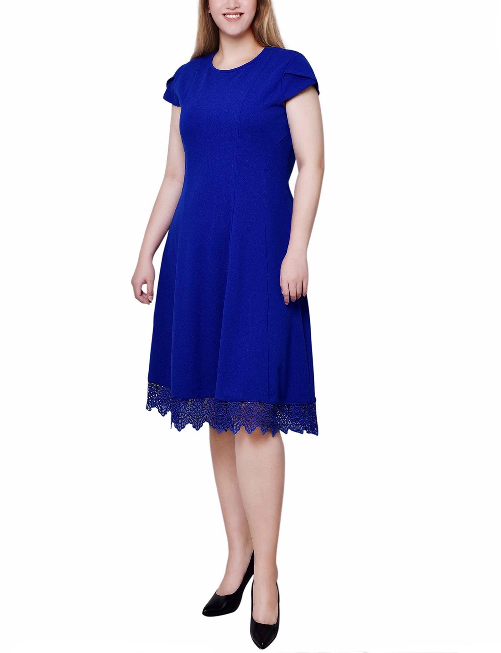 Petal Sleeve Scuba Dress thumbnail 2
