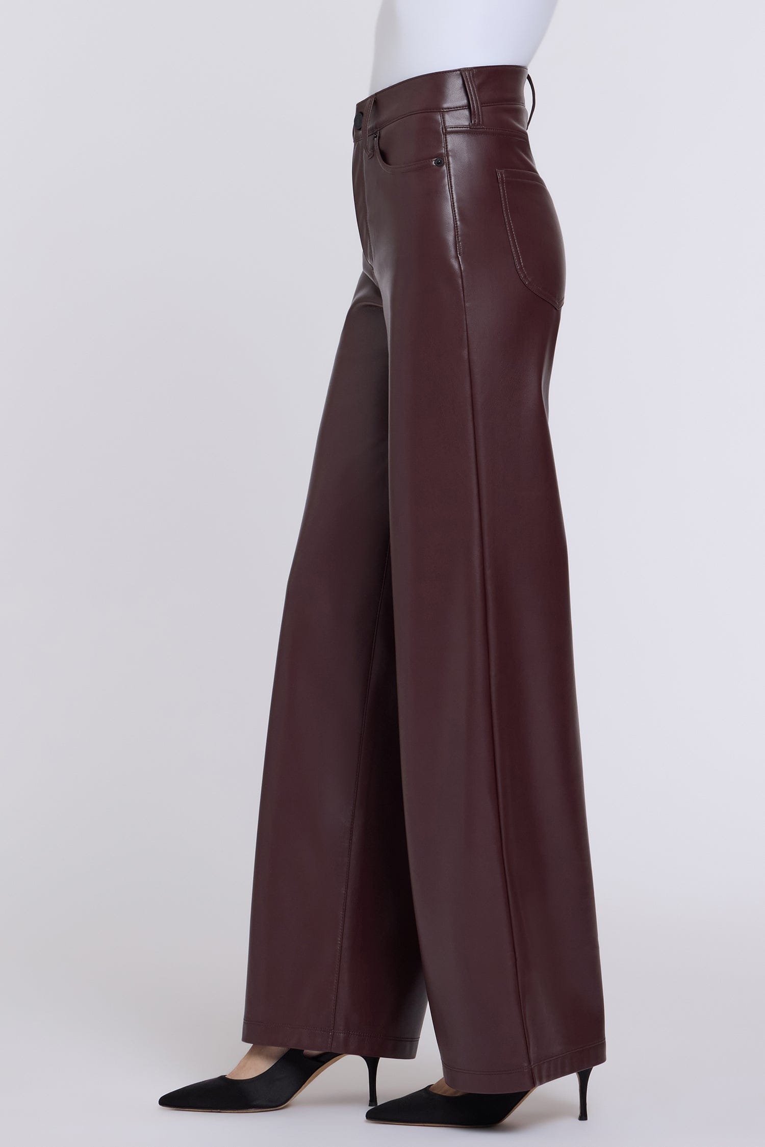 Vegan Stretch Leather Teresa Wide Leg Pants thumbnail 5