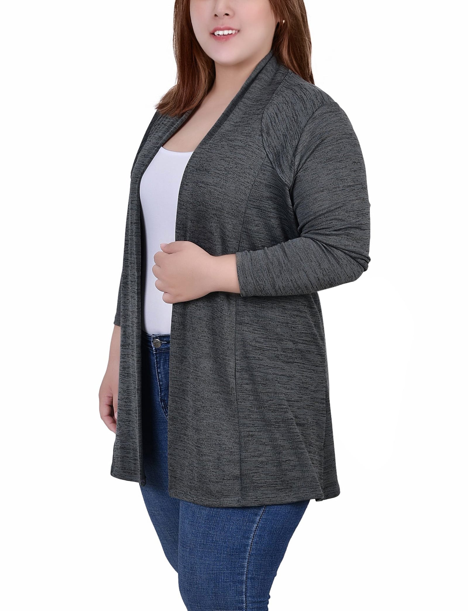 Plus Size Long Sleeve Cardigan thumbnail 3
