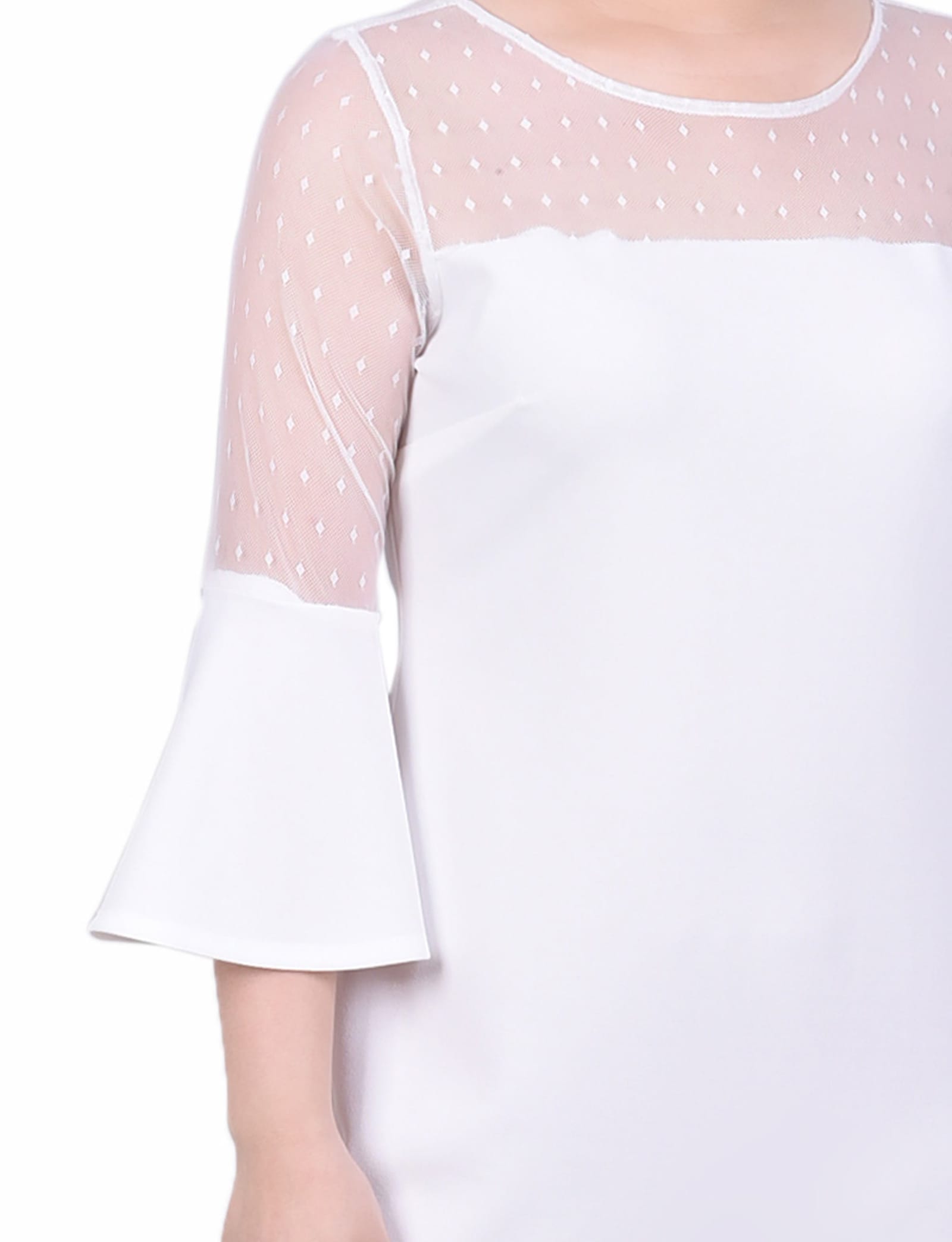 Illusion Neck Scuba Dress thumbnail 3