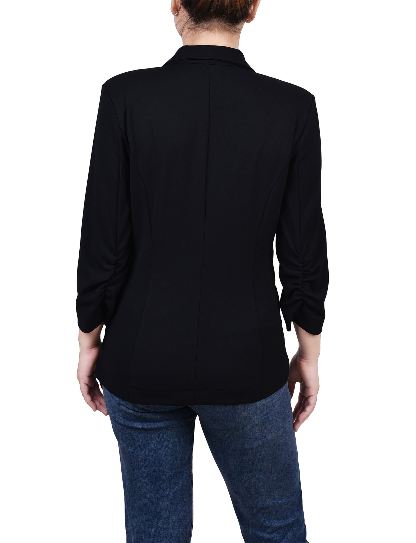 Plus Size Long Sleeve Scuba Crepe Jacket thumbnail 3