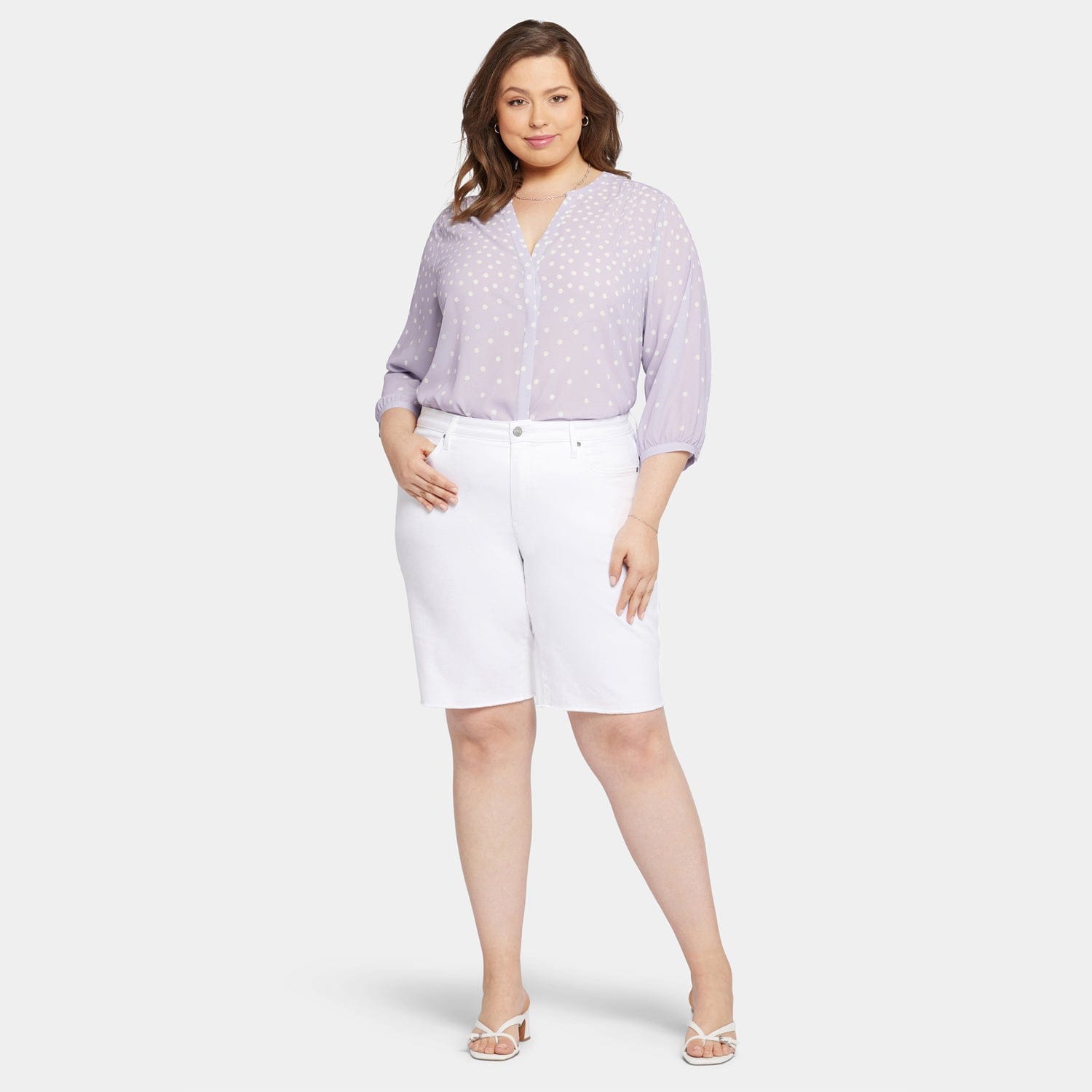 Boyfriend Denim Shorts in Plus Size thumbnail 7