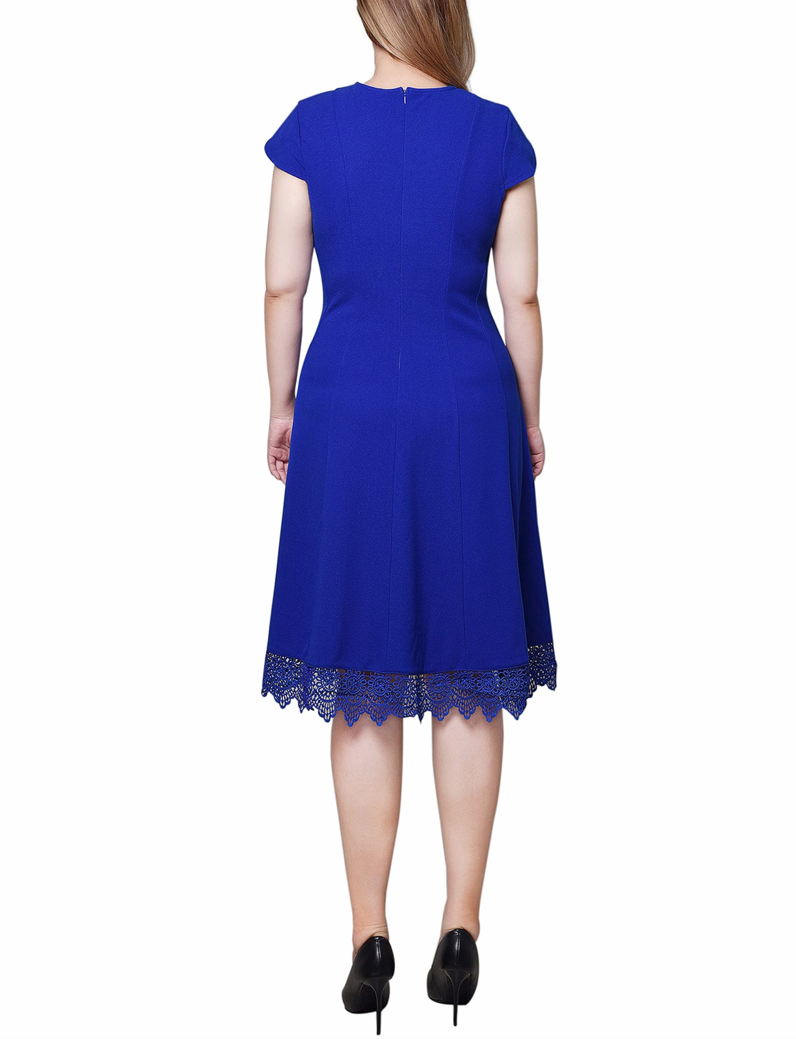 Petal Sleeve Scuba Dress thumbnail 4