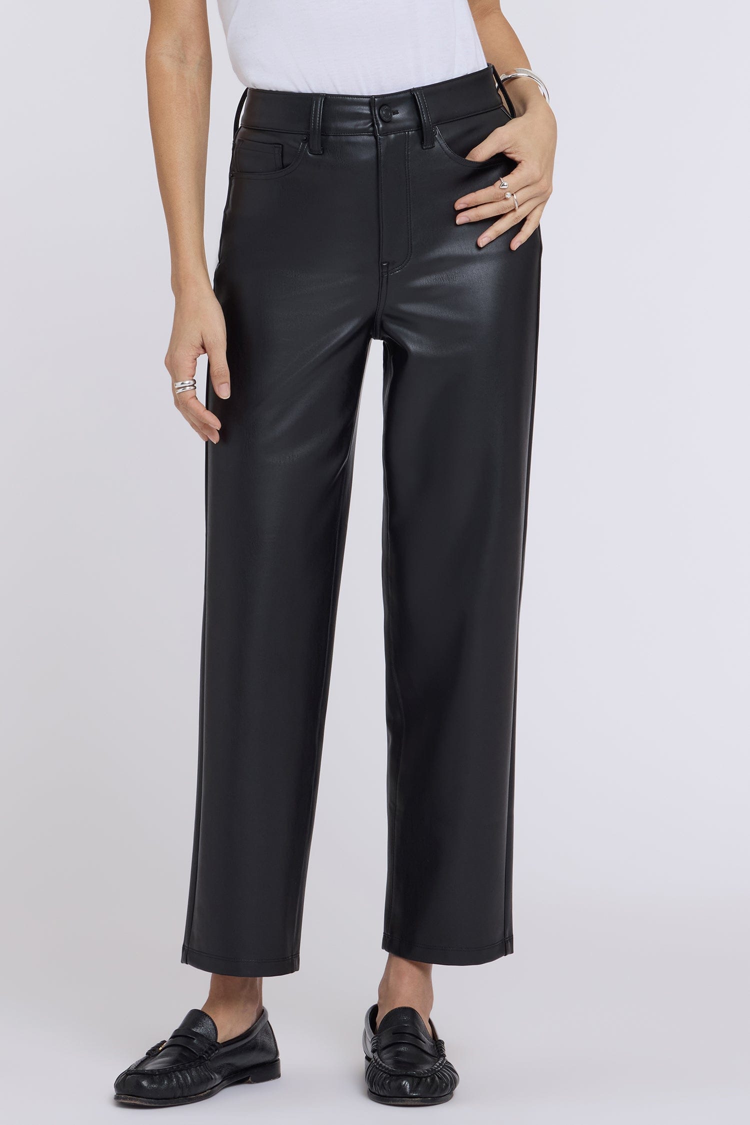 Faux Leather Kasey Stovepipe Pants thumbnail 5