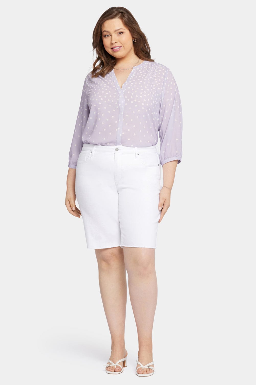 Boyfriend Denim Shorts in Plus Size thumbnail 4