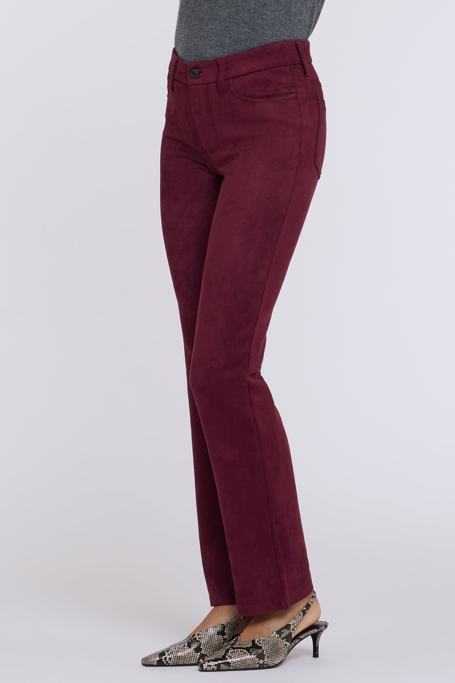 Faux Suede Marilyn Straight Pants thumbnail 3