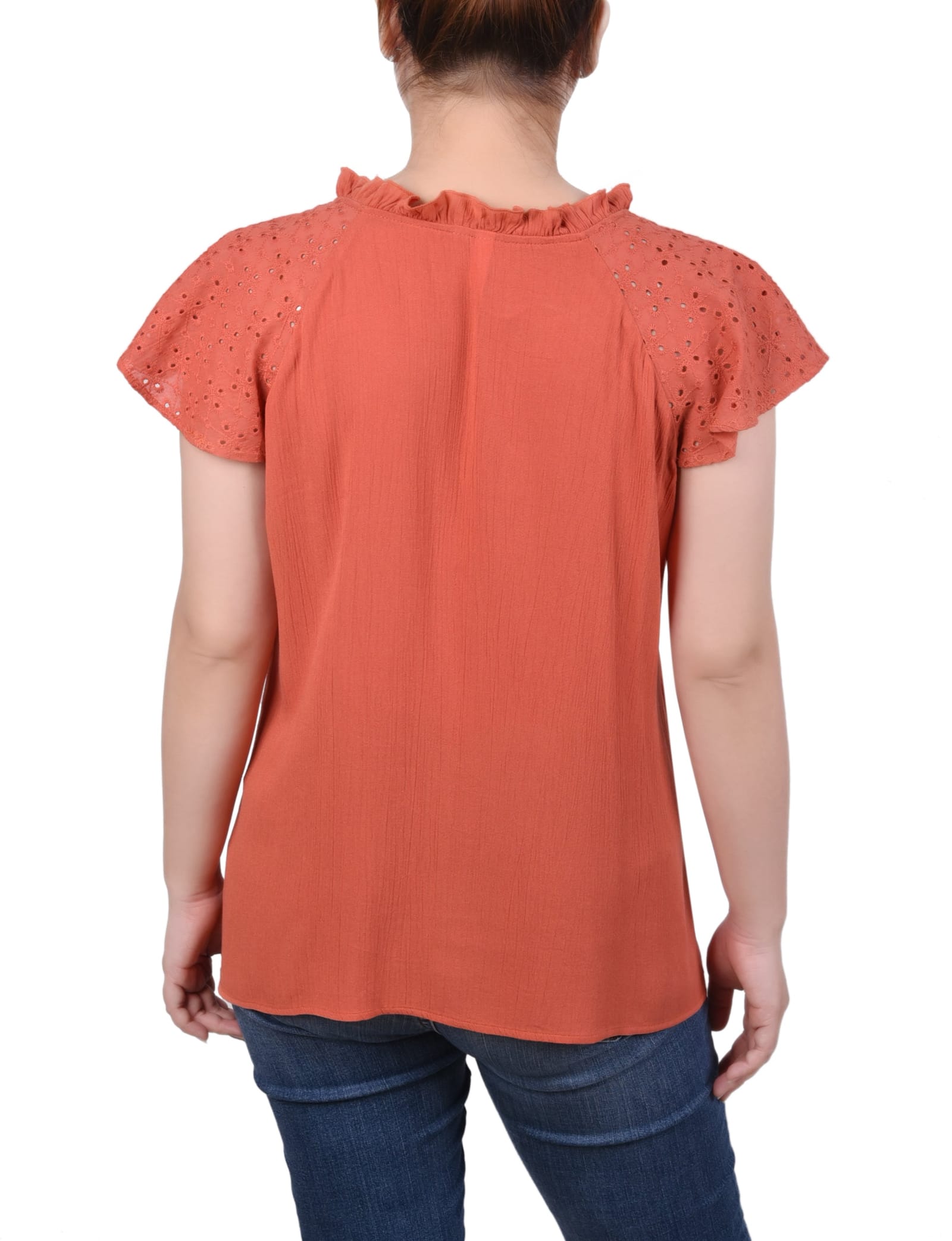 Petite Eyelet Sleeve Blouse thumbnail 3