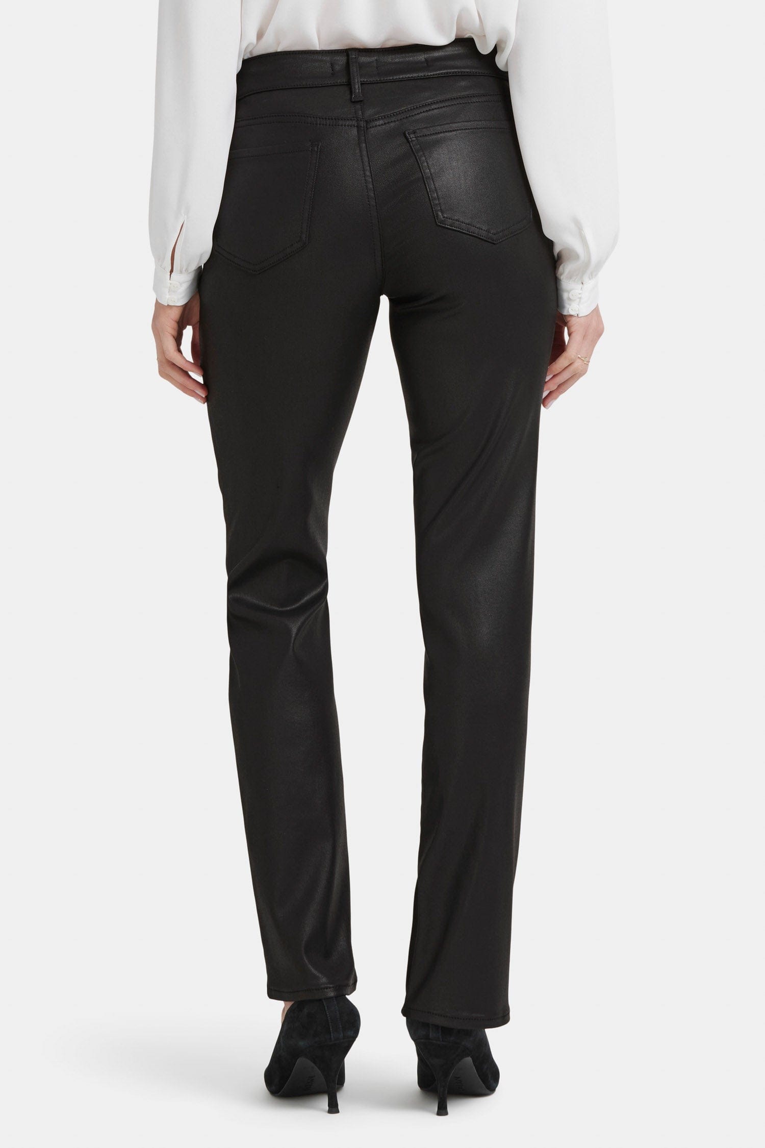 Coated Marilyn Straight Jeans in Petite thumbnail 2
