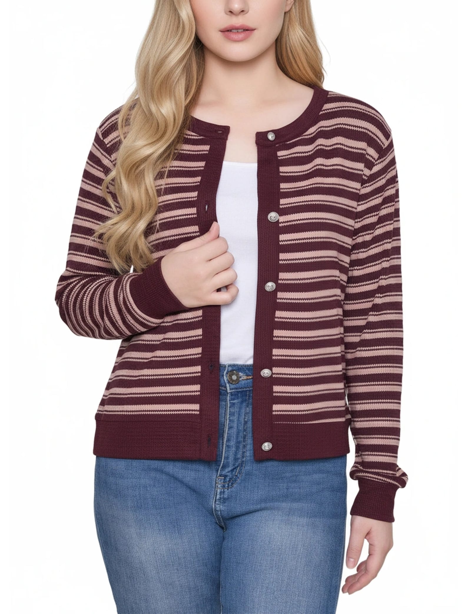 Burgundy Tan Stripe / Pl