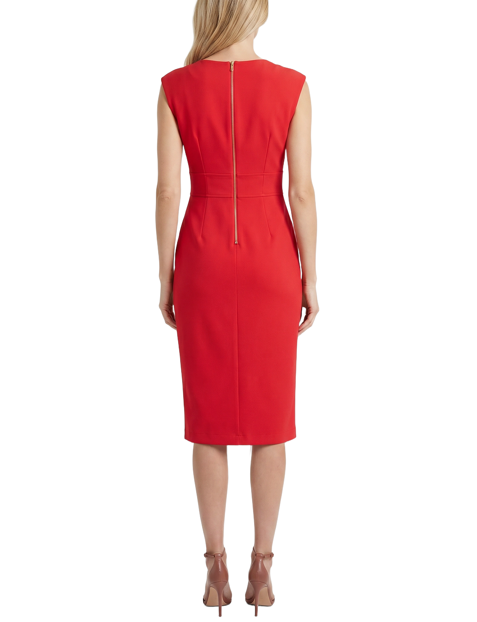 Sleeveless Square Neck Sheath Dress thumbnail 4
