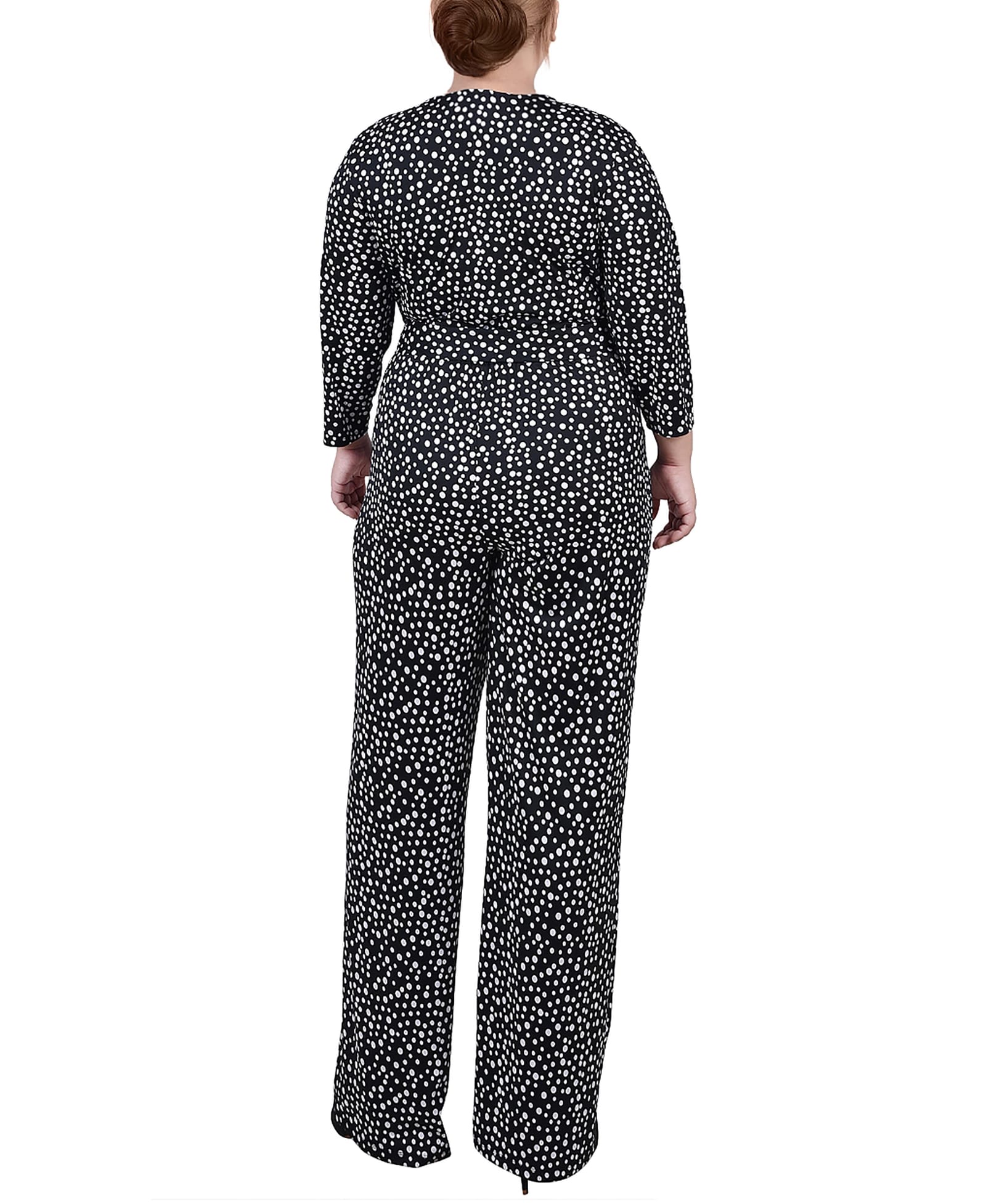 Plus Size 3/4 Sleeve Belted Jumpsuit thumbnail 6