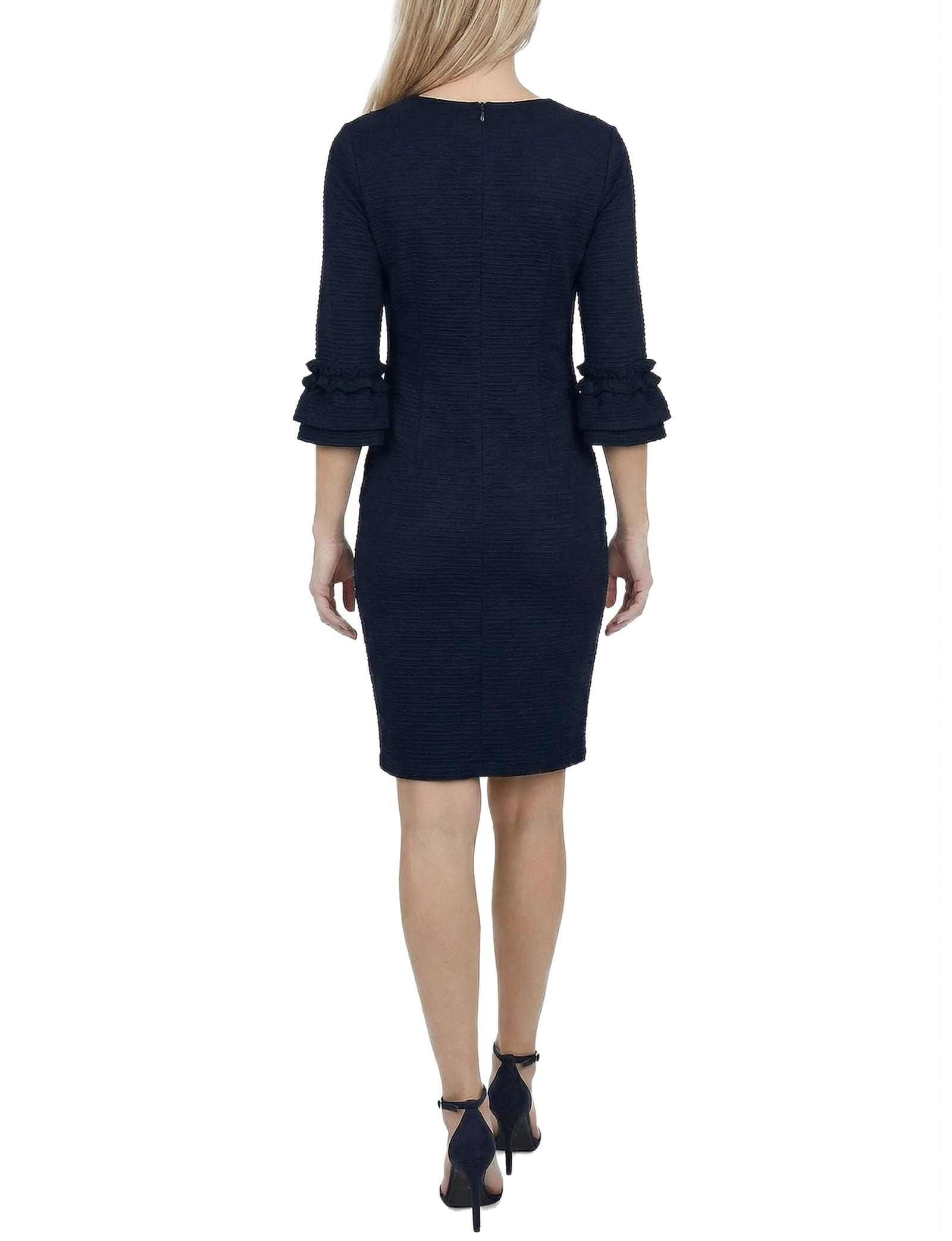 3/4 Sleeve Textured Knit Dress thumbnail 4