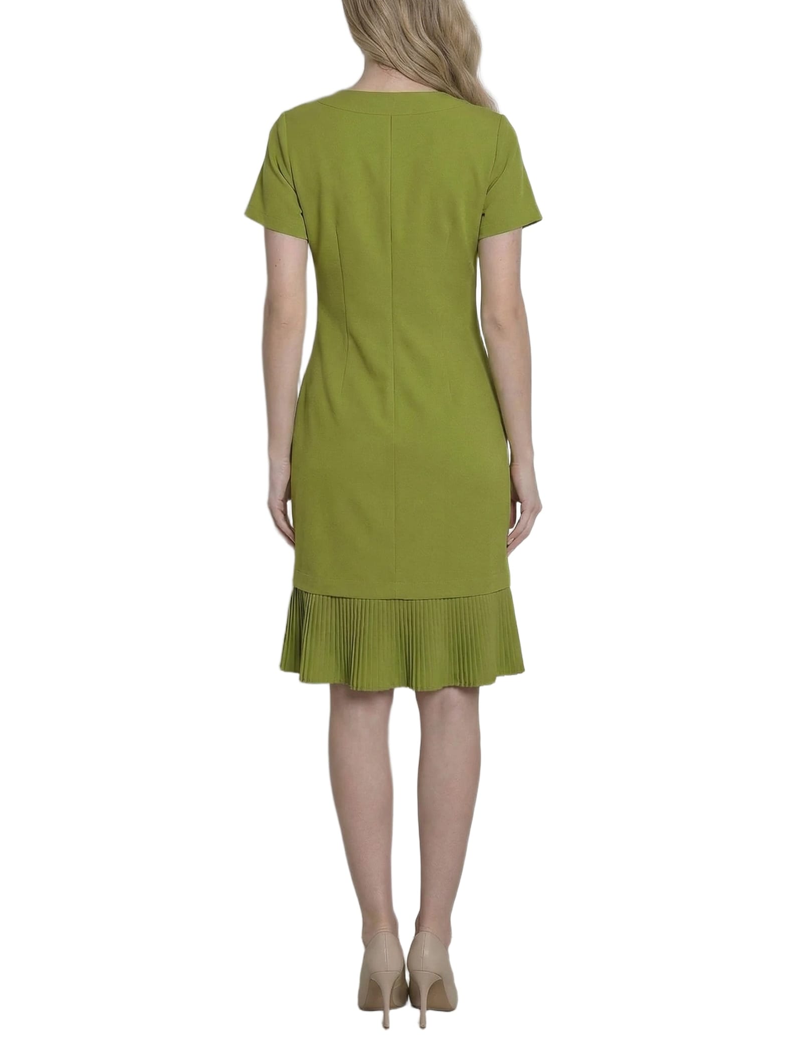 Short Sleeve Pleat Hem Dress thumbnail 4