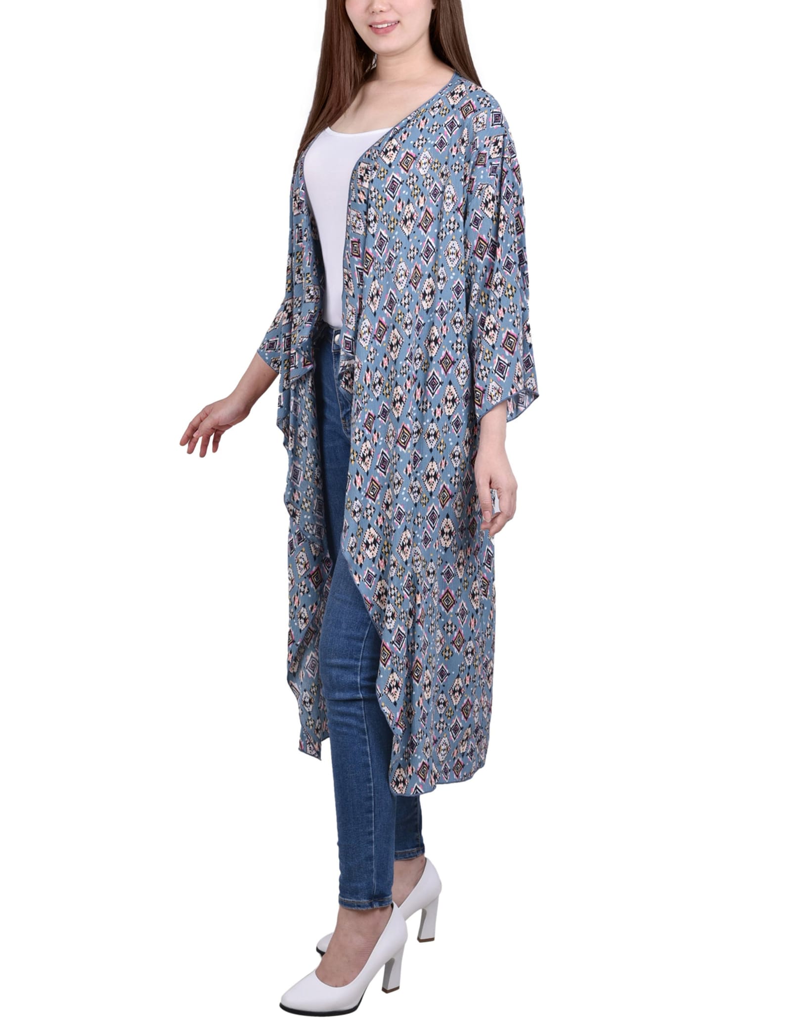 3/4 Sleeve Long Cardigan thumbnail 2