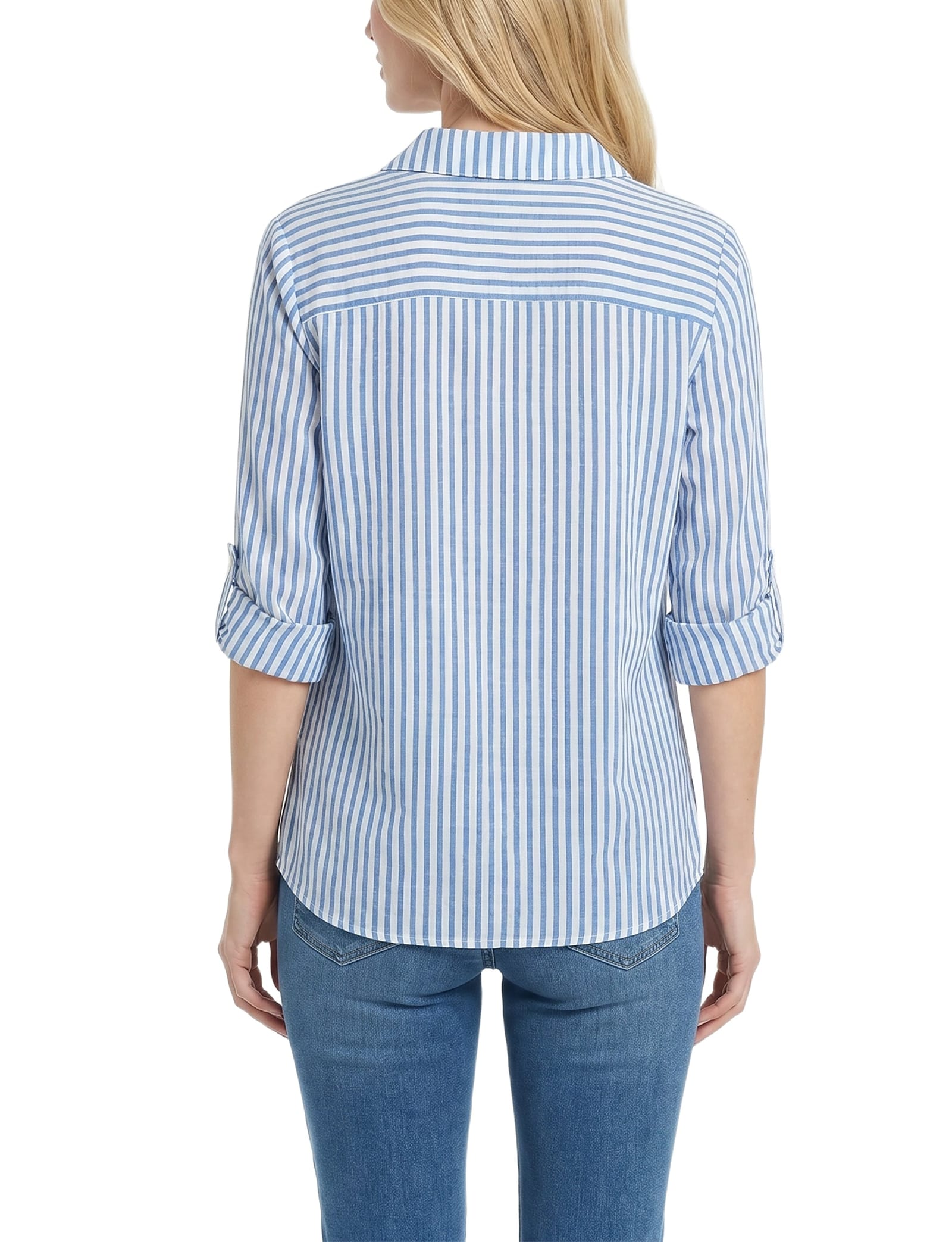 3/4 Sleeve Roll Tab Blouse thumbnail 4