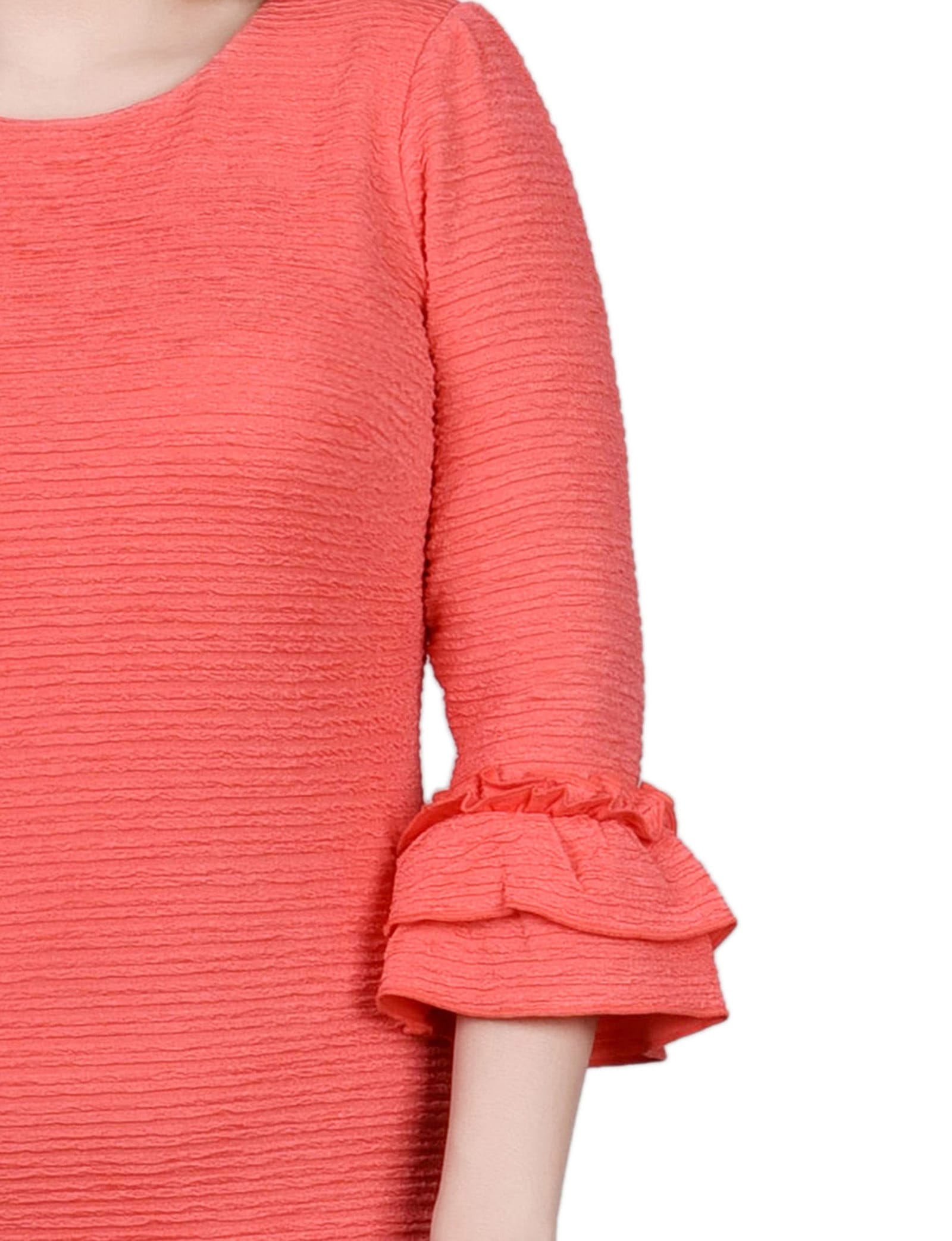 3/4 Sleeve Textured Knit Dress thumbnail 3