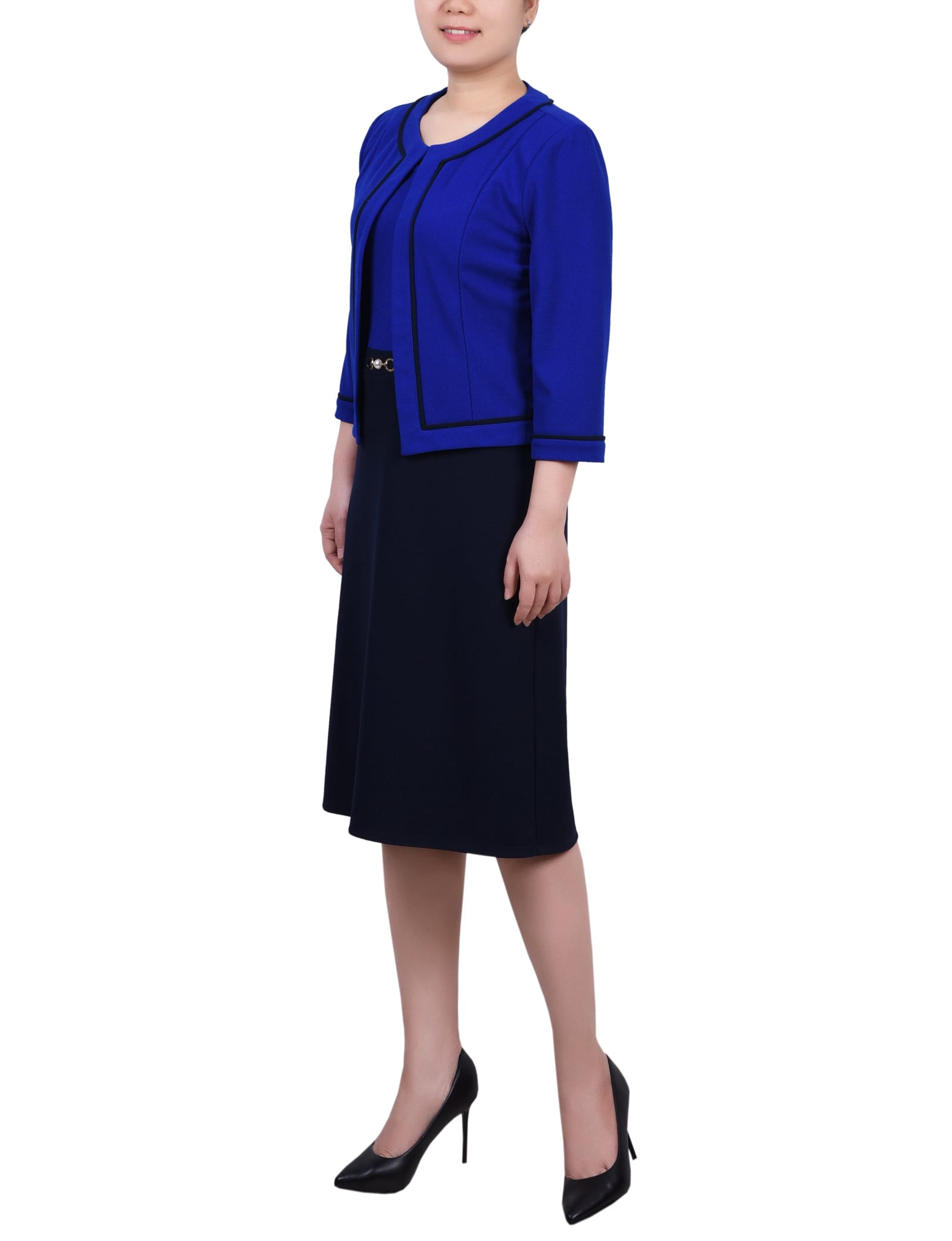 3/4 Sleeve 2 Piece Dress Set thumbnail 2