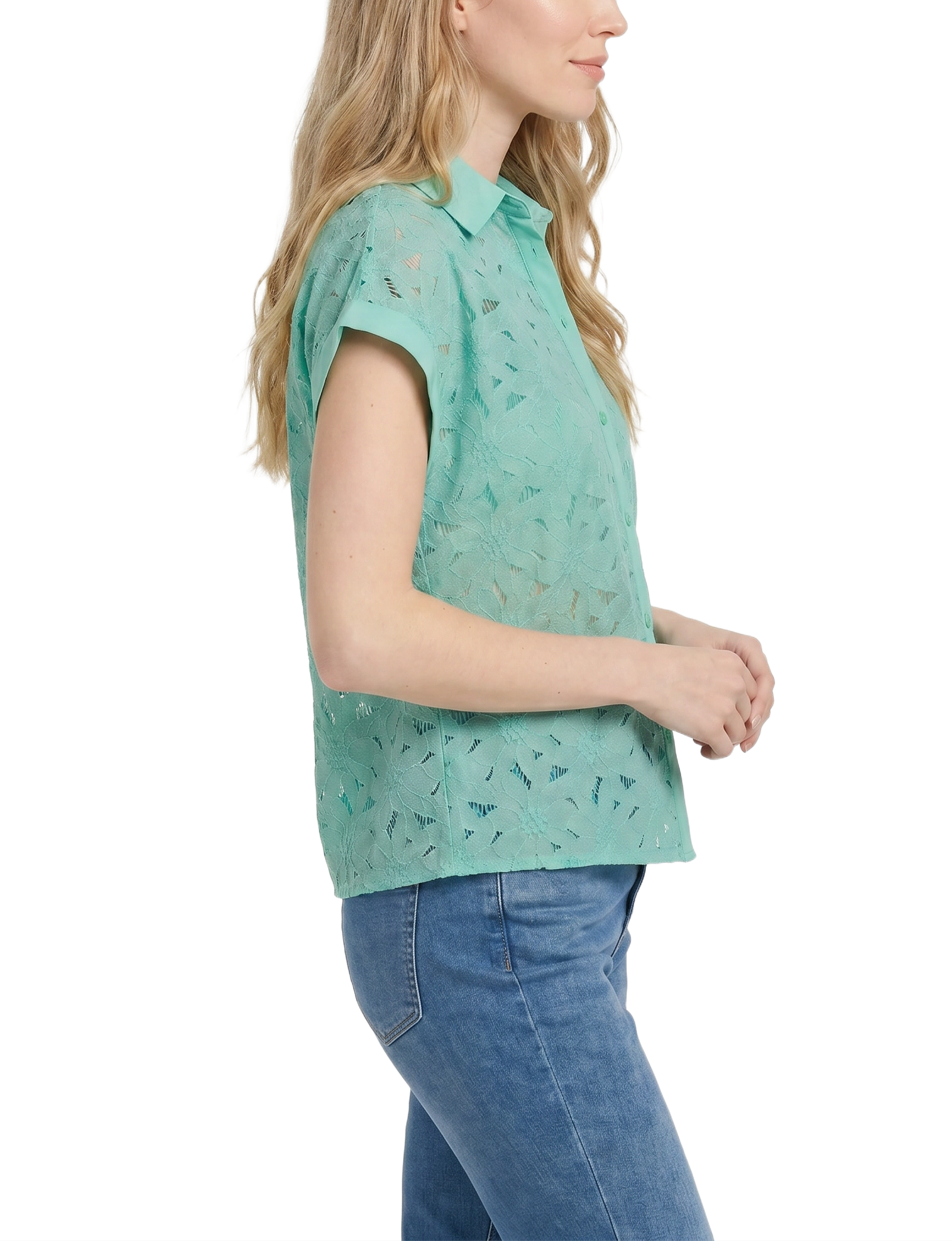 Short Sleeve Eyelet Blouse thumbnail 2