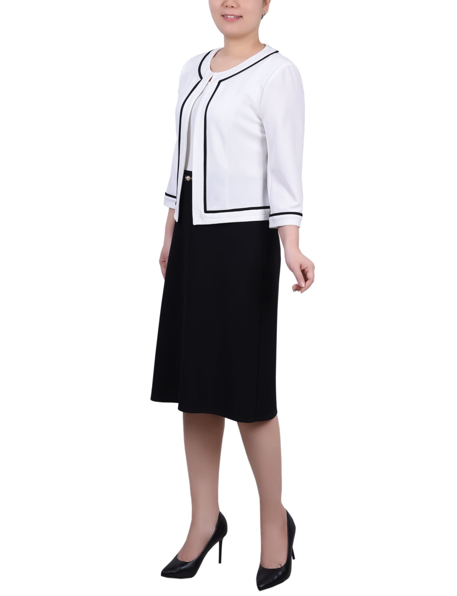 3/4 Sleeve 2 Piece Dress Set thumbnail 2