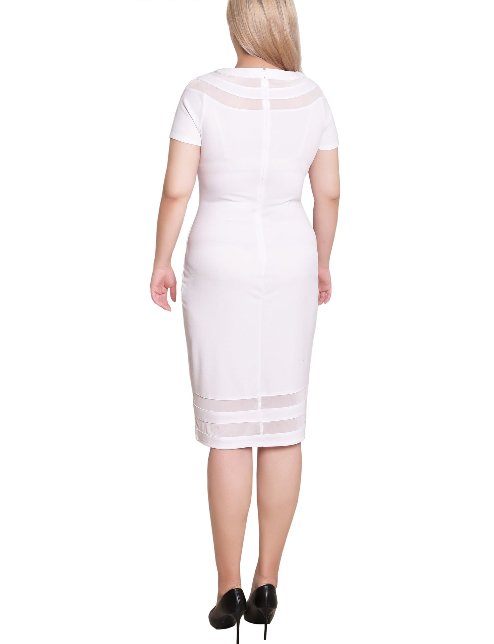 Short Sleeve Dress with Mesh Insets thumbnail 4
