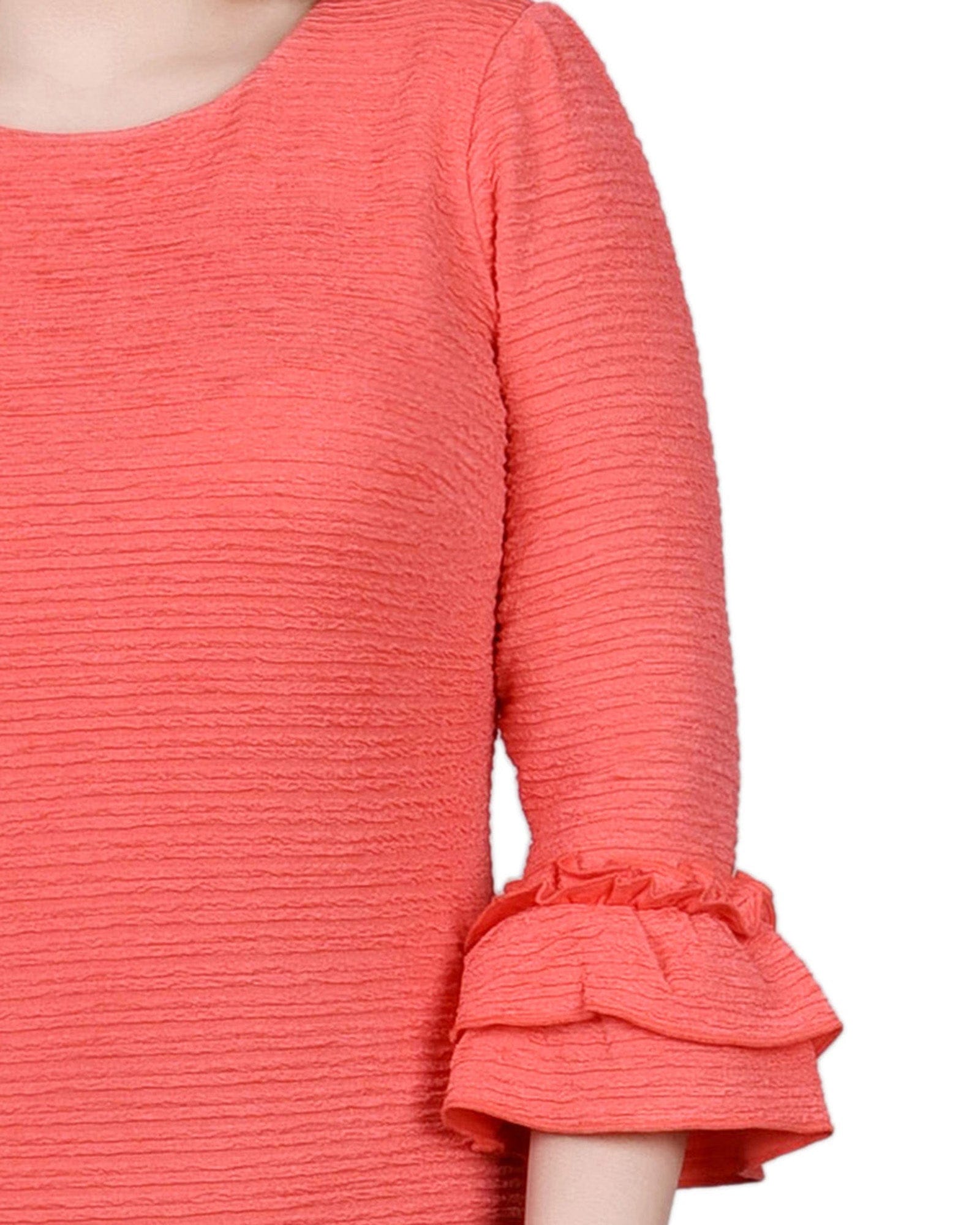 Petite 3/4 Sleeve Textured Knit Dress thumbnail 3