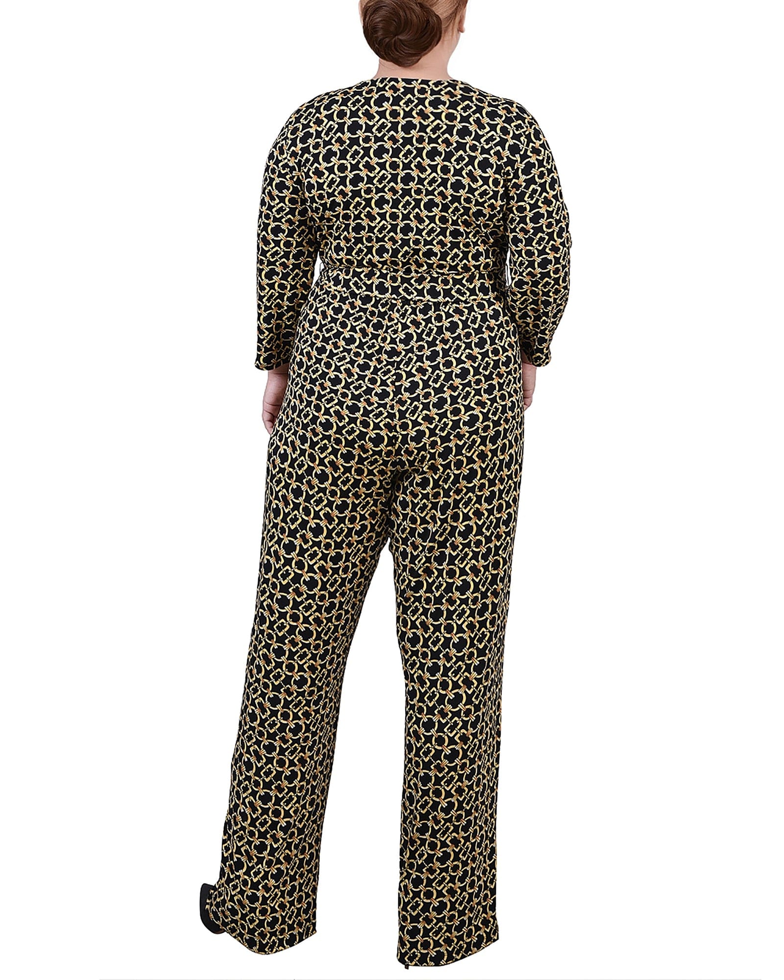 Plus Size 3/4 Sleeve Belted Jumpsuit thumbnail 8