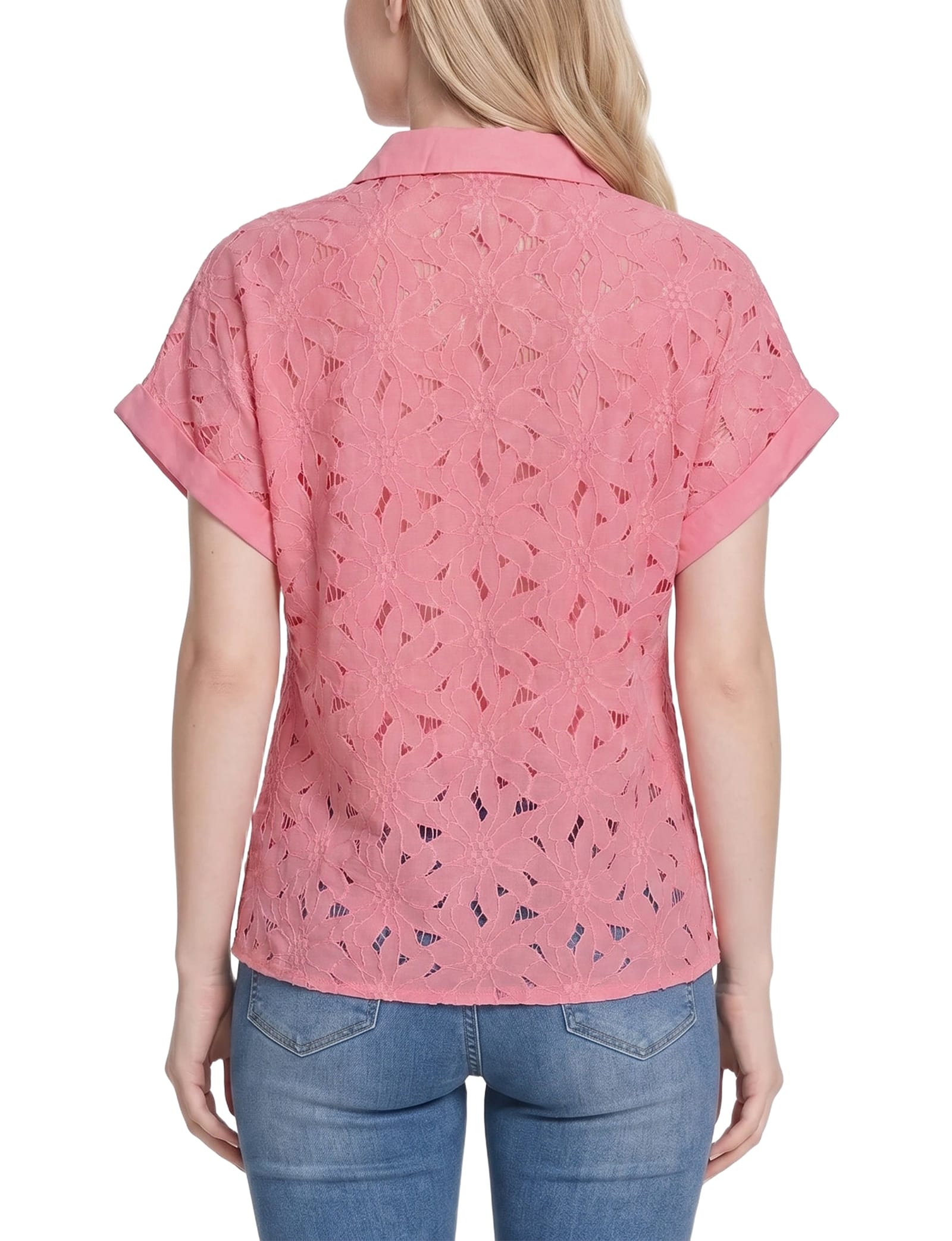 Petite Short Sleeve Eyelet Blouse thumbnail 4