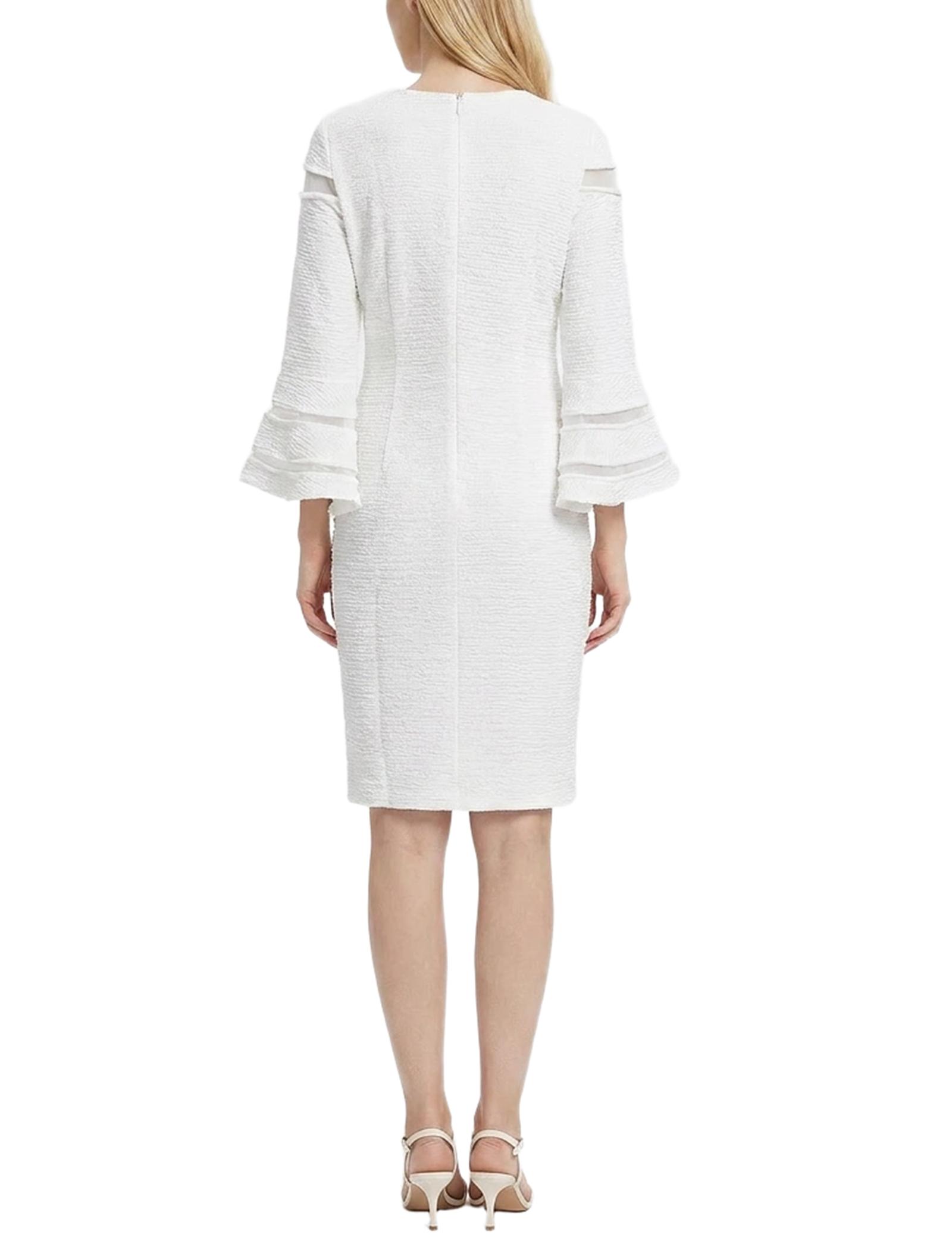 Petite Long Bell Sleeve Dress with Contrast Striping thumbnail 7