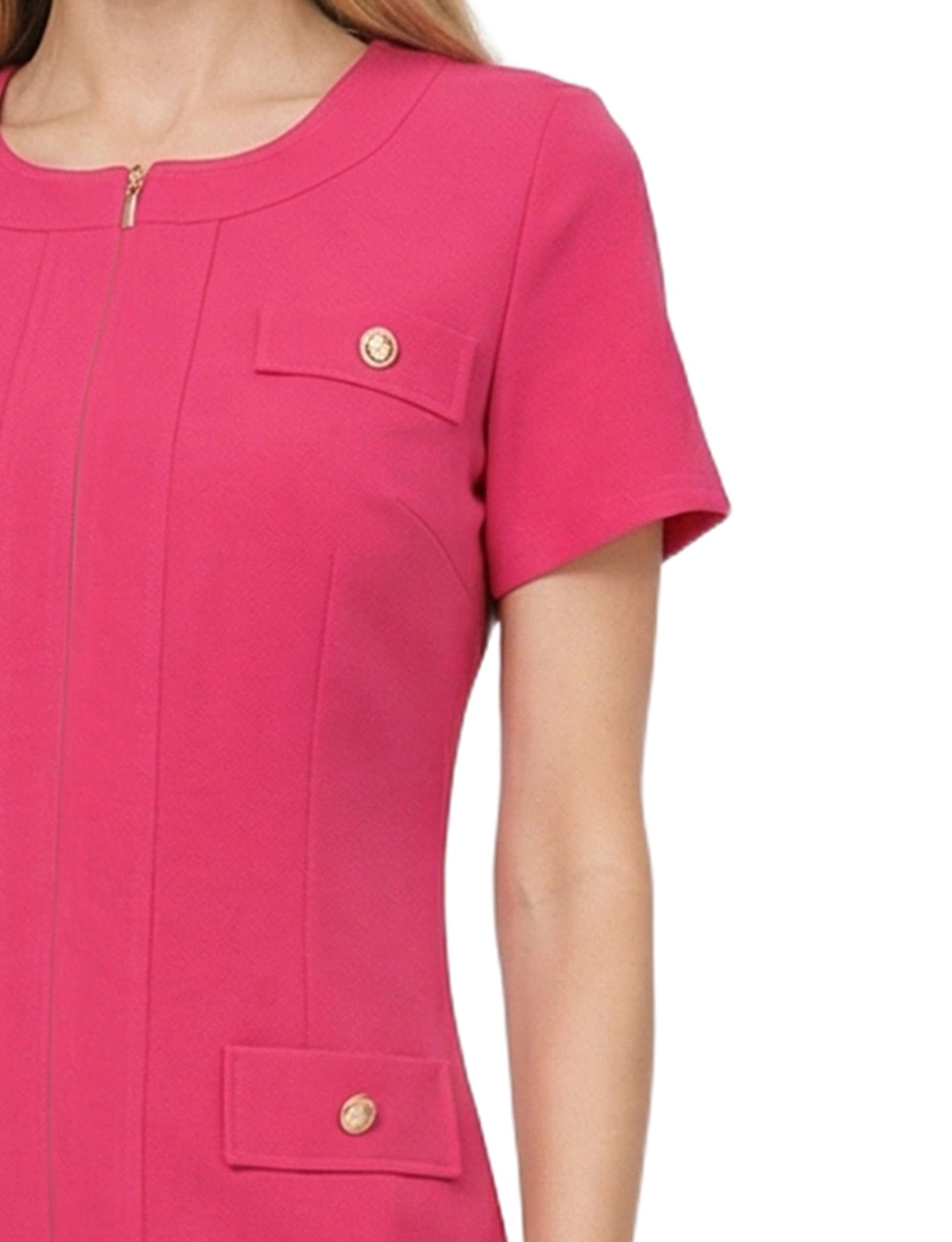 Short Sleeve Pleat Hem Dress thumbnail 2