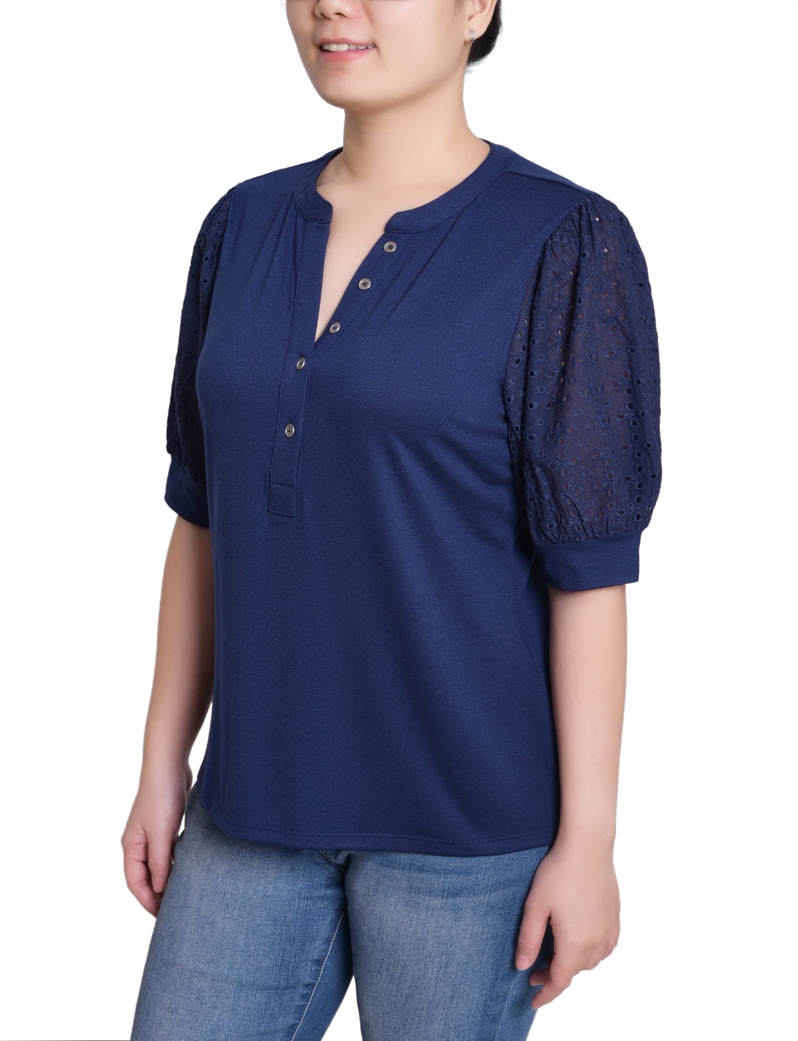Puff Elbow Sleeve Top thumbnail 3