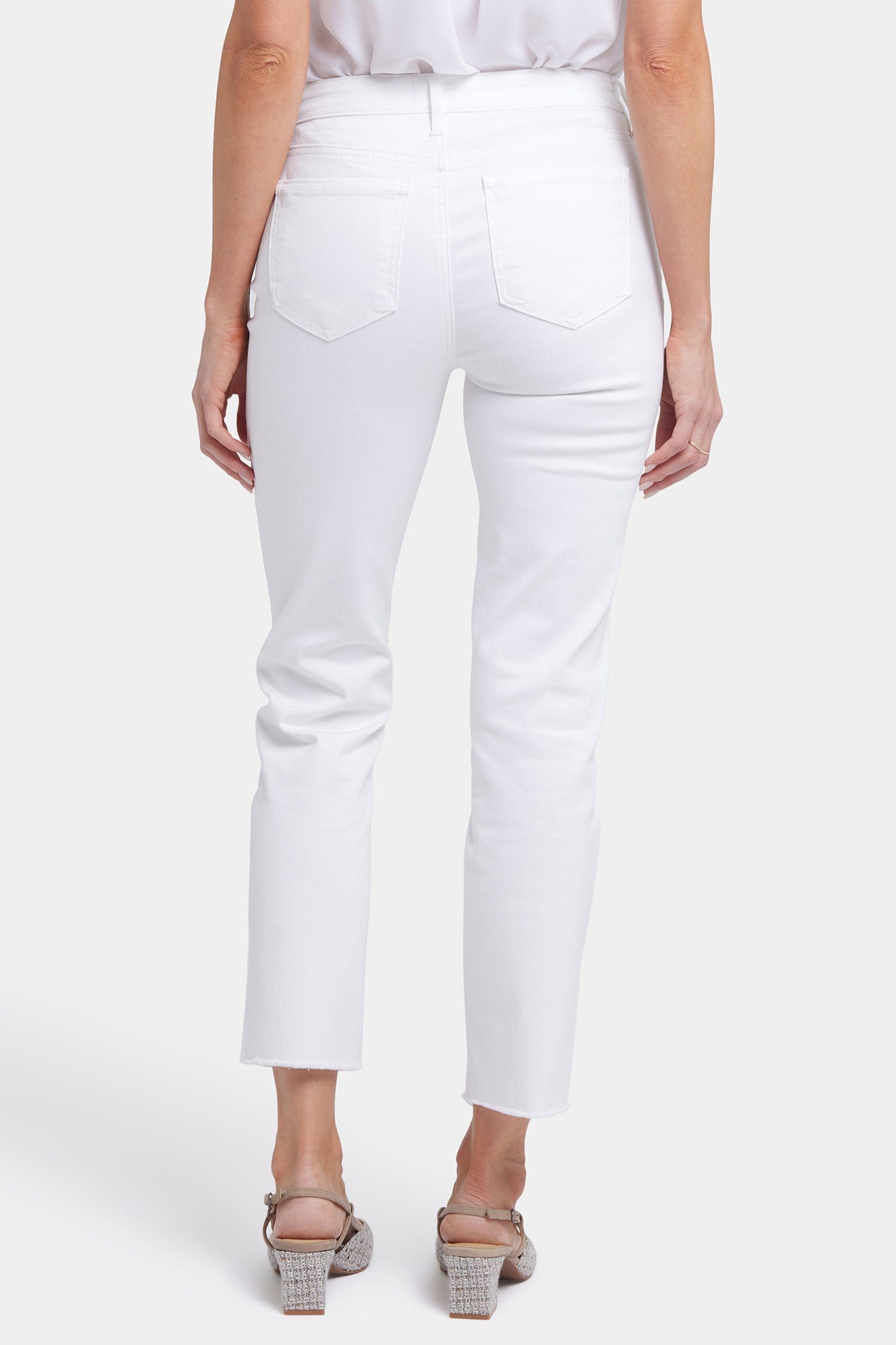 Sheri Slim Ankle Jeans with Frayed Hems thumbnail 3